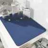 Bandeja Drenante de Color Sólido de Barro Diatomeas para Encimera de Cocina Transfronteriza, Absorbente de Agua, para Hogar, Restaurante, Resistente a Altas Temperaturas, Anti-Quemaduras, Aislamiento Térmico, Secado