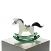 Adorno de Vidrio Esmaltado Zibo Año del Caballo, Caballo Mecedora de Carrusel, Carrusel, Adorno de Artesanía de Vidrio My Little Pony