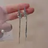 Pendientes largos con borla de nudo para mujer 2024 nuevo estilo popular pendientes de temperamento único pendientes de lujo ligero de alta gama de nicho