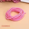 Cuerda de protección para cable de datos de teléfono móvil de 1,4 metros, cuerda de protección para cable de datos de tres colores, resorte de protección para cable de auriculares tres en uno