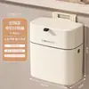 Bote de Basura de Pared para Uso Doméstico, Tamaño Grande de Alta Gama, Bote de Basura Impermeable de Ranura Estrecha para Cocina, Baño e Inodoro con Tapa