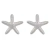 Pendientes de Estrella de Mar y Caracola de Moda Europea y Americana para Mujer en Verano, Pendientes de Tema Marino Versátiles de Alta Gama y Venta al por Mayor