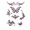 Pegatina de tatuaje de mariposa rosa estilo gótico para la cintura y zonas privadas de mujer, pegatina de tatuaje niche Yabi