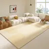 Alfombra Moderna Simple de Terciopelo de Cristal Alfombra Completa Sala de Estar Absorbente de Agua Fresca Antideslizante Manta Doméstica Resistente a la Suciedad Resistente al Desgaste Manta para Mesa de Café