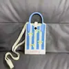 Bolso de Teléfono Móvil a Cuadros para Mujer Bolso Cruzado de Hombro Pequeño Lindo Ligero Bolso Tejido Bolso de Punto