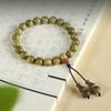 Pulsera Original de Sándalo Verde para Mujer Estilo Mori Estudiantes Cuentas de Buda Sándalo Loto Círculo Único Pulsera de Juez