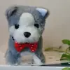 Cachorro de Brinquedo Elétrico Pelúcia para Crianças, Corgi Ursinho Realista que Anda e Late, Adequado para 1-3 Anos, Brinquedo Transfronteiriço