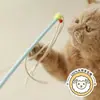 Palo de campana de lana natural para gatos, juguete de entretenimiento automático para enriquecimiento de gatos, duradero y resistente a la masticación, venta al por mayor de fabricante de artículos para mascotas
