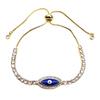 Pulseira olho de zircônia microincrustado cor cobre banho de ouro claro pulseira com acabamento dourado venda quente transfronteiriça pulseira Olho do Diabo