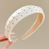 Diadema retro de corona alta para mujer, simple y elegante, diadema de ala ancha que no estrangula el cabello, accesorio para el cabello de moda estilo coreano