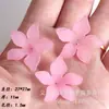 Contas Imitação Flor Acrílico Fosco Transfronteiriças com Furo Central, Folhas e Pétalas Coloridas Galvanizadas para Pulseiras DIY, Grampos e Acessórios de Cabelo