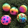 Pelota de playa arcoíris juguete para niños inflable PVC Pelota arcoíris voleibol colorido engrosado puesto de mercado nocturno juguete