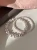 Popular Pulsera de Diamante Flash Bola Manta Perla Rosa Lujo Ligero Gama Alta Versátil Moda Joyería de Mano para Novia