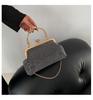 Novedad Bolso Pequeño de Invierno con Diamantes de Moda Texturizado Bolso de Mujer Diseño Bolso de Mano Cruzado 2024 Personalidad