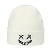 Estilo Popular Transfronterizo, Sombrero de Lana de Color Puro Simple para Otoño e Invierno Shien Temu para Hombres y Mujeres Hip-Hop Bordado Divertido Sombrero de Punto