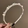 Pasador de Perlas Estilo Chanel, Diadema Nudosa Coreana para Lavarse la Cara, Nuevo Estilo de Moda, Accesorio para el Cabello Versátil Elegante y Sencillo para Mujeres