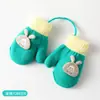 Guantes Infantiles Otoño Invierno Doble Capa Más Terciopelo Engrosados Cálidos Lindos Dibujos Animados 1-3 Años Manoplas Guantes para Bebé Pequeño