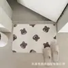 Tapete de Chão Desenho Animado Coreano Ins Tapete de Pé Absorvente de Água e Resistente a Manchas para Banheiro Cobertor Longo Imitação de Caxemira para Quarto ao Lado da Cama Tapete para Sala de Estar