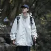 Jaqueta Masculina Douyin Primavera Outono Verão para Exterior Masculina Três em Um Casaco para Caminhada Montanhismo Corta-vento Puro Minimalista
