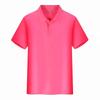 Camisa Polo Piqué Fino de Secagem Rápida Manga Curta Masculina de Verão Cor Sólida Camisa Cultural Publicitária Personalizada Roupa de Trabalho com Impressão de Logo