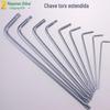Chave interna alongada de seis flores, chave antirroubo em estrela, chave hexagonal interna de flor de ameixa única, tipo T