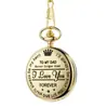 Punto A MI HIJO, Esposo, ABUELO colgante de reloj de bolsillo de cuarzo vintage tallado reloj de bolsillo vintage
