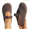 Mocassins slip-on estilo francês, novo modelo primavera 2024, chinelos fechados com laço para mulheres, sapatos casuais confortáveis para uso externo