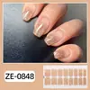 Adesivos de Unha Zhengxiang em Estoque Filme de Esmalte à Prova d'Água Estilo Ins Nail Art com Glitter Degradê Adesivos de Unha em Gel Sem Cozimento