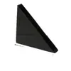 Protección de esquina de vidrio puerta corredera de madera embalaje protección de esquina de plástico anticolisión embalaje de baño fábrica mayorista protección de esquina triangular negra