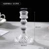 Suporte de Velas de Vidro de Cristal Simples Nórdico Enfeites de Mesa de Jantar Decorações de Atmosfera Romântica de Luxo Leve Suporte de Velas Adereços para Fotos