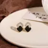Pendientes Cuadrados Geométricos Negros para Mujer 2026 Nuevo Estilo de Nicho Pendientes Elegantes de Dama para Mujer Pendientes Simples de Gama Alta