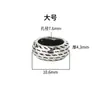 Accesorios de Plata S925 Patrón Calado Agujero Grande Cuentas Separadoras Pulsera Trenzada de Cuerda Roja Material para Joyería DIY con Cuentas