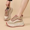 Zapatos Casuales para Mujer de Piel Suave, Nueva Colección Primavera 2026, con Tacón Oculto y Suela Gruesa, Zapatos Versátiles Tipo "Dad Shoes" para Mujer