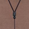 Cordón para Colgante de Madera de Ébano Colgante de Obsidiana y Jade Cuentas Dzi de Jadeita Cordón para Collar Estilo Grueso de Alta Gama