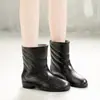 Botas de Água Modelo 2026, Galochas, Cobre-Sapatos Quentes da Moda de Cano Médio com Forro de Lã para Mulheres Adultas, Adequado para Todas as Estações