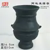 Cuenco de Cerámica Negra con Patrón de Cerdo, Recipiente con Forma de Cuerno de Buey, Recipiente para Vino de Cerámica de Cáscara de Huevo, Taza Pequeña de Pie Alto, Trípode de Cerámica, Cerámica Decorativa, Artículos de Cerámica Antigua, Cerámica de Colores, Cerámica Antigua