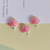 Mini acessórios de resina de flor de pêssego de tamanho pequeno faça você mesmo material creme cola capa de telefone acessórios decorativos para cabelo acessórios de adesivos de geladeira