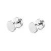Pendientes de plata de 16 piezas transfronterizos pendientes de cruz con cierre de rosca hebilla de oreja lisa set de barra redonda tipo pastel