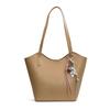 Bolsa de compras de nicho popular deste ano para mulheres, bolsa de ombro com cesta de alimentos, estilo simples, cor sólida, grande capacidade