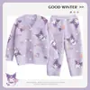 Pijama para Niña, Pijama Infantil de Medio Terciopelo, Terciopelo Coral de Dibujos Animados, Cálido y Suave, Engrosado para Otoño e Invierno, Ropa de Casa
