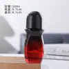Botella de Vidrio con Rodillo de 50 ml para Aceite Esencial, Botella Dispensadora de Aceite de Masaje, Botella Vacía con Rodillo Esmerilado para Esencias, Botella de Muestra, Botella Transparente