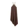 Comércio Exterior 2025 Inverno Novo Design de Moda Feminina Único Versátil Slim-Fit Vestido Casual 5919201