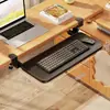 Bandeja para teclado para estaciones de trabajo de oficina, soporte sin taladro para el lateral del escritorio, mesa con extensión de brazo, tablero de extensión multifuncional para computadora