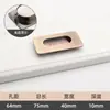 Manija moderna simple empotrada negra con ranuras para puerta de gabinete cajón de gabinete Manija dorada con ranuras para armario
