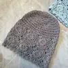Ju Jingyi con sombrero de pañuelo exquisito para niños, hueco, primavera y verano, delgado, estilo literario, sombrero tejido pequeño, sombrero de montón