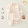 Mameluco para bebé para primavera y otoño, ropa cálida para lactantes y recién nacidos, pijama de invierno acolchado Clase A, mameluco unisex, traje para gatear