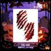 Pegatinas de tatuaje de Halloween con múltiples diseños al por mayor: calabaza, fantasma, araña, calavera, varias cicatrices sangrientas, heridas falsas