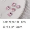 Cristais para Nail Art com Base Pontiaguda Strass de Vidro Branco Transparente Coração Rosa Quadrado Irregular Pedras para Unha Haste Acessórios