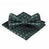 Set de Pajarita y Pañuelo de Bolsillo de Nuevo Estilo Moderno Boda Novio Padrino Moderno Traje de Hombre Cuadrado Cuadrado Boda Rayado Vintage