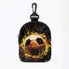Bolsa de Monedas con Estampado de Fútbol Copa Mundial 2026 Cremallera Entrenamiento al Aire Libre Bolsa para Comida de Perro Almacenamiento Bolsita para Auriculares Mini